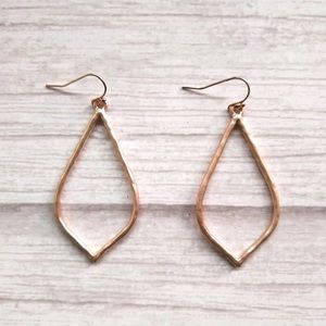Elegant Hammered Teardrop Earrings